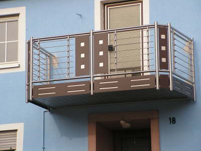 Balkongelnder in Edelstahl