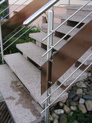 Edelstahlgelnder im Detail