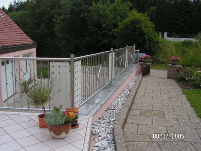 Terassengelnder in Edelstahl