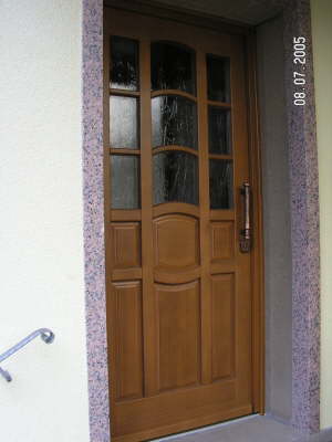 Haustr in Eiche Vollholz