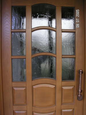 Haustr in Eiche Vollholz