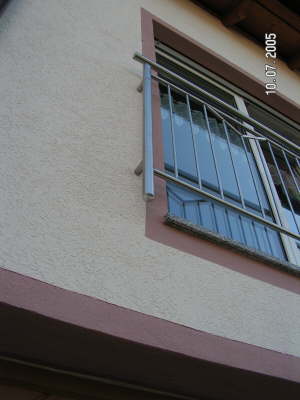 Edelstahlgelnder Detailansicht